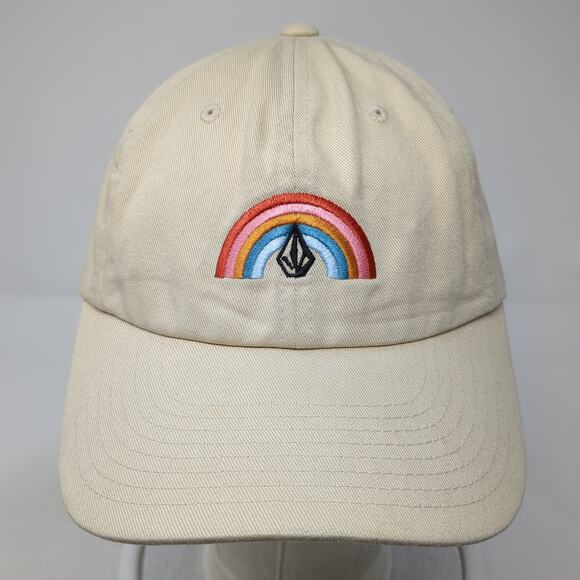 Volcom Stone Rainbow Slideback Hat Beige One Size Embroidered Outdoor - Picture 2 of 10